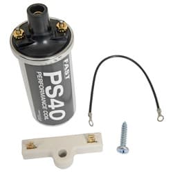 PS40 IGNITION COIL, CHROME WITH BALLAST RESISTOR COMP / FAST / 730-0040