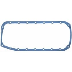 SBC 1 PIECE OIL PAN GASKET NO DIPSTICK STROKER RAILS THICK FRONT SEAL FELPRO - 1882