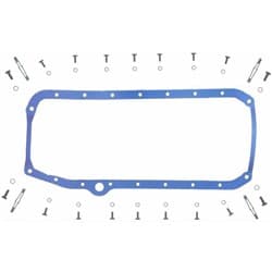 SBC 1 PIECE OIL PAN GASKET LH DIPSTICK 2 PCE RMS 1957-74 EARLY FELPRO - OS34509T