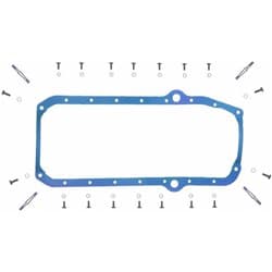 SBC 1 PIECE OIL PAN GASKET LH/RH DIPSTICK 1980-86 DART SHP FELPRO - OS34510T