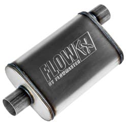 FLOWFX STAINLESS 2.50" MUFFLER OFFSET IN / CENTER OUT FLOWMASTER - 71226