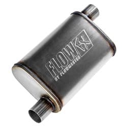 FLOWFX STAINLESS 2.25" MUFFLER OFFSET IN / OFFSET OUT FLOWMASTER - 71235