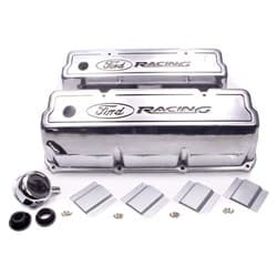 FORD 351C POLISH ALLOY ROCKER VALVE COVERS FORD RACING 6582-Z351