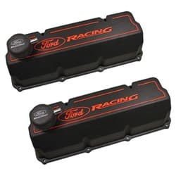 FORD 351C BLACK ALLOY ROCKER VALVE COVERS FORD RACING M-6582-Z351B