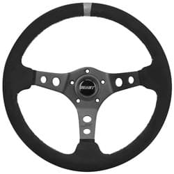GRANT PERF RACE 13.75" WHEEL 3 SPOKE BLACK SUEDE,GREY STRIPE GRANT - 694