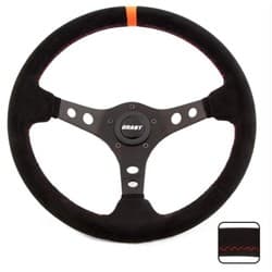 GRANT PERF RACE 13.75" WHEEL 3 SPOKE BLK SUEDE,ORANGE STRIPE GRANT - 699