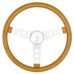GRANT GOLD FLAKE 15" 3 SPOKE CHROME DRILLED STEERING WHEEL GRANT - 8467