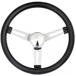 GRANT CLASSIC 13.5" DIA CHROME 3 SPOKE SLOTTED BLK FOAM GRIP GRANT - 8546