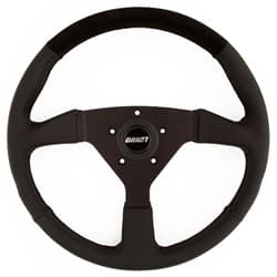 GRANT GT RALLY 13.5" DIA  BLK SUEDE / PERF LEATHER 3 SPOKE GRANT - 8551
