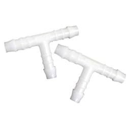 PLASTIC TEE PIECE 6mm 1/4" SUITS AIR, WATER, VAC (2 PACK) GOSS / T03