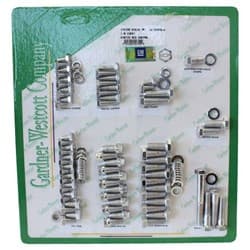 SBC ENGINE DRESS UP KIT HEX CHROME PLATED CHEVY SIGN GARDENER - 10-56490-H