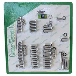 SBC ENGINE DRESS UP KIT POLISHED S/STEEL CHEVY SIGN GARDENER - 10-56490-HSP