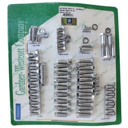BBC ENGINE DRESS UP KIT HEX CHROME PLATED CHEVY SIGN GARDENER - 10-56491-H