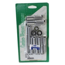 FORD 351C INTAKE MANIFOLD BOLT SET HEX CHROME FORD SYMBOL GARDENER - 11-56222-H