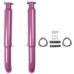 PURPLE HORNIES MUFFLERS, PAIR 3.0" 3-HOLE JEEP HEADER MOUNT HOLLEY - 50232FLT