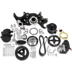 BLACK MID MOUNT LS ACCESSORY DRIVE SERPENTINE SYSTEM LS HOLLEY - 20-185BK
