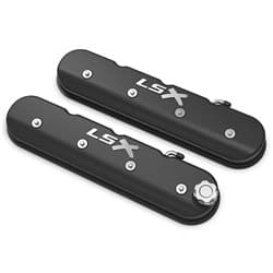 TALL LS VALVE COVER WITH LSX SATIN BLACK MACHINED FINISH HOLLEY / HO241-407
