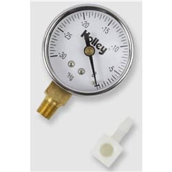 2" VACUUM GAUGE 0-30 HG CHROME CHROME. 1/8 NPT BRASS FITTING HOLLEY - 26-501