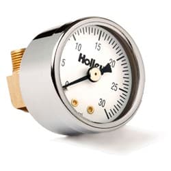 1-1/2 FUEL PRESSURE GAUGE,0-30 CHROME, 0-30PSI HOLLEY - 26-502