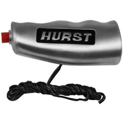 T-HANDLE HURST LOGO W/BUTTON BRUSHED ALUM SAE & METRIC HURST - 1530010