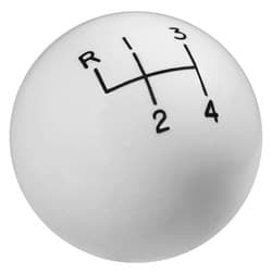 4 SPEED SHIFTER KNOB (3/8-24) WHITE HURST - 1630002