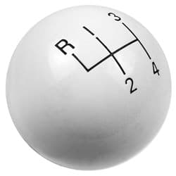4 SPEED SHIFTER KNOB (3/8-16) WHITE HURST - 1630003