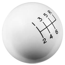 6 SPEED SHIFTER KNOB (3/8-16) WHITE HURST - 1630040