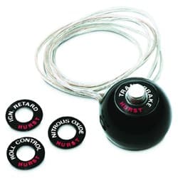 SHIFTER KNOB WITH BUTTON BLACK, 7/16-20 THREAD HURST - 1630050