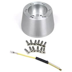 6 BOLT MOMO ADAPTOR W/HORN WIRE BRUSHED FINISH EA IDIDIT - 2202320030