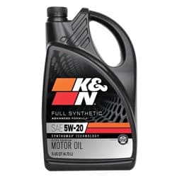 5W20 MOTOR OIL, 5 QUART FULLY SYNTHETIC, 4.73L K&N - 104101