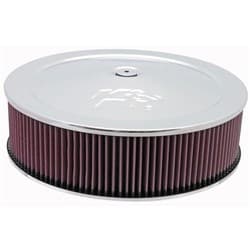 14 X 4 AIR CLEANER ASSEMBLY 5-1/8 NECK,FLAT BASE,CHROME K&N - 60-1260