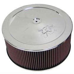 14 X 6 AIR FILTER ASSEMBLY 5-1/8 NECK,REC BASE,CHROME K&N - 60-1310