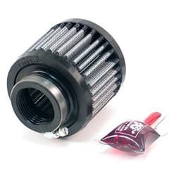 1-3/8 CLAMP ON VENT FILTER 3 O.D  2-1/2 HIGH RUBBER TOP K&N - 62-1430