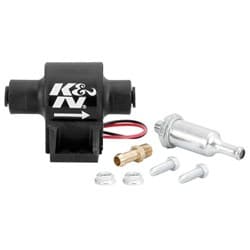 ELECTRIC FUEL PUMP, 32GPH 4-7 PSI, 3/8" BARB & FILTER K&N / 81-0402