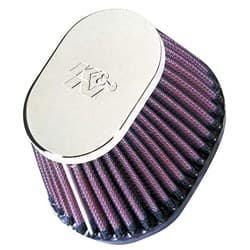 2-1/8 CLAMP-ON OVAL FILTER 3/4 OD,2.75 H, CHR *NOTES* K&N - RC-0981