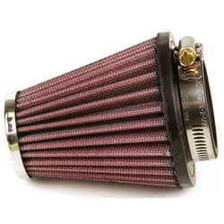2-1/16 CLAMP-ON TAPER FILTER 2/3.5 O.D,4 HIGH,CHROME TOP K&N - RC-1200