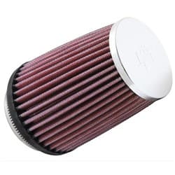 2-7/8 CLAMP-ON TAPERED FILTER  3/4 O.D,5 HIGH, CHROME TOP K&N - RC-2600