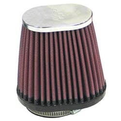 2-1/8 CLAMP-ON OVAL FILTER 3/4 O.D,4 H,CHROME,OFFSET K&N - RC-2890