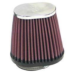 2.125" CLAMP-ON TAPERED FILTER 4" O.D, 4" x 3" OVAL, OFFSET K&N -