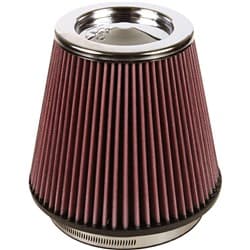 6" CLAMP ON TAPERED FILTER 5"-7.5" O.D, 6.5" HIGH, CHROME K&N - RF-1042
