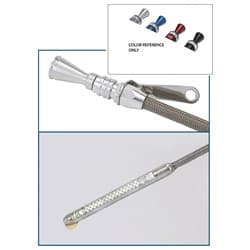 FLEXIBLE LOCKING DIPSTICK SBC 1980& LATER RH SIDE SILVER LOKAR / 1220004