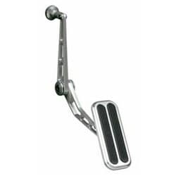 BILLET ALLOY GAS PEDAL 55-57 CHEV WITH RUBBER INSERT LOKAR - BAG-6074