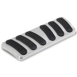 BILLET ALLOY BRAKE PAD CAMARO CURVED W/RUBBER AUTO LOKAR - BAG-6134