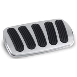 BILLET ALLOY CURVE BRAKE PEDAL MANUAL 55-57 CHEV W/RUBBER LOKAR - BAG-6138