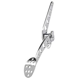 LAKESTER THROTTLE PEDAL CHROME * STEEL- DRILLED LOKAR - BAG-6151