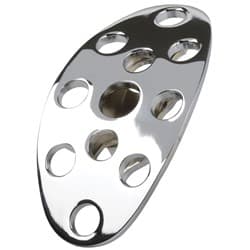 LAKESTER BRAKE/CLUTCH PEDAL CHROME * STEEL- DRILLED LOKAR - BAG-6152