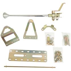 LOKAR SINGLE BEND SHIFTER 16" TH-350 BRUSHED ALLOY MUSHROOM LOKAR - CM350BM