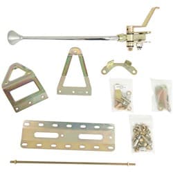 LOKAR SINGLE-BEND SHIFTER 12" TH-350 BRUSHED ALLOY MUSHROOM LOKAR - CM350CM