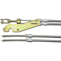 TRANS MOUNT HANDBRAKE CABLES STAINLESS LOKAR - EC-80THT
