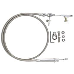 LOKAR KICKDOWN CABLES FOR T350 CHEV POLISHED KITS LOKAR - KDP-2350HT